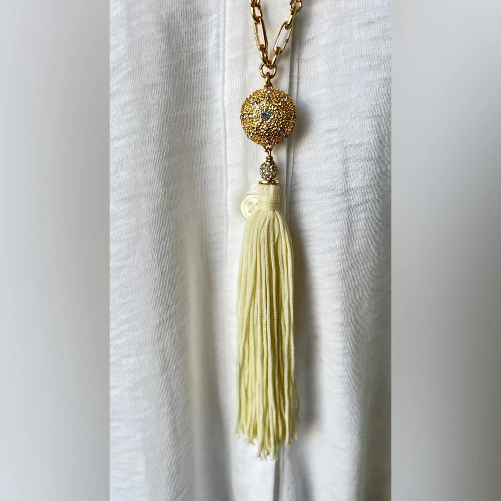 Lilly Pulitzer Sand Dune Tassel Necklace - Picture 4 of 11
